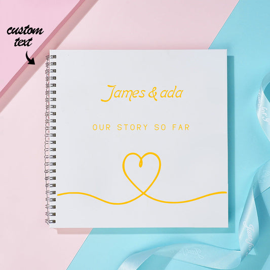 Personalized Text Notebook Wedding Gift DIY Diary Portable Pierced Memory Notebook