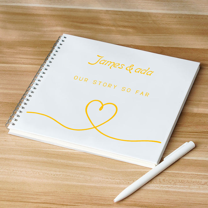 Personalized Text Notebook Wedding Gift DIY Diary Portable Pierced Memory Notebook