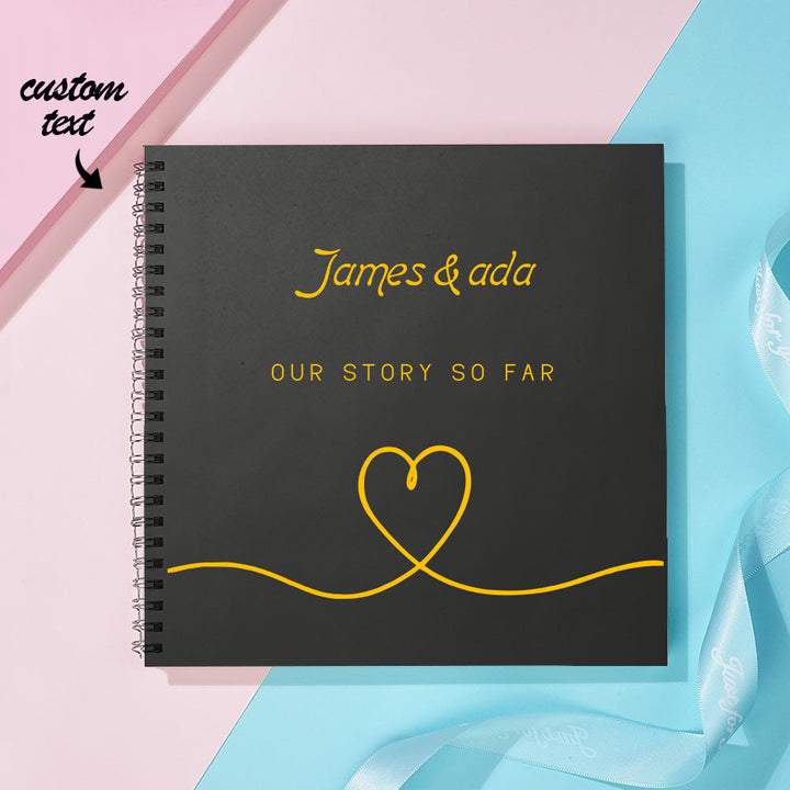 Personalized Text Notebook Wedding Gift DIY Diary Portable Pierced Memory Notebook