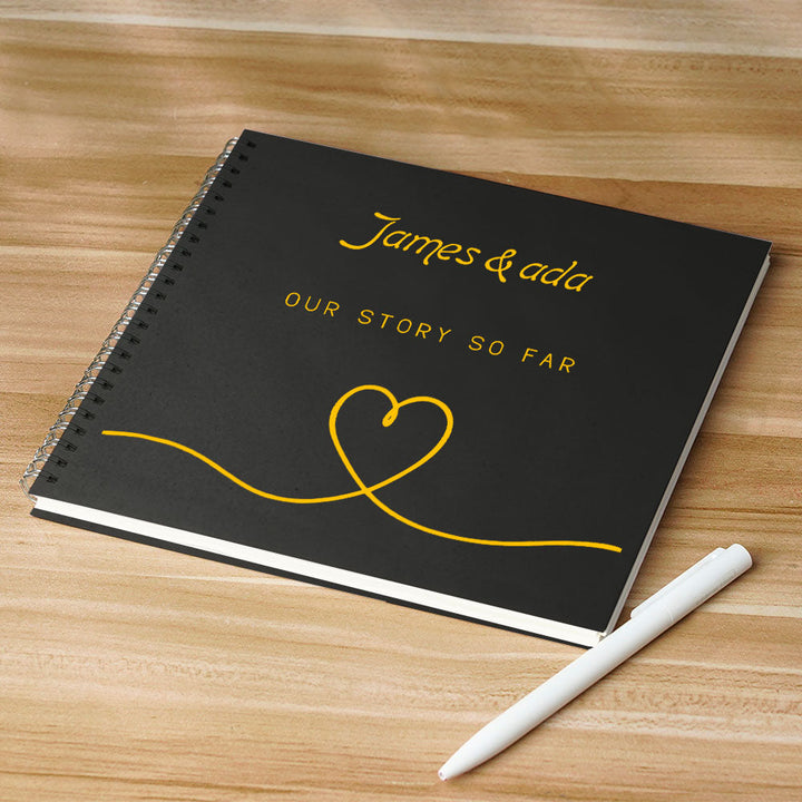 Personalized Text Notebook Wedding Gift DIY Diary Portable Pierced Memory Notebook