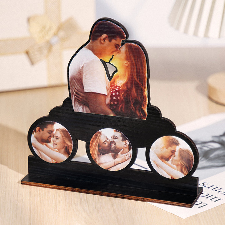 Custom Photo Wooden Frame Romantic Decor Plaque Gifts For Couples