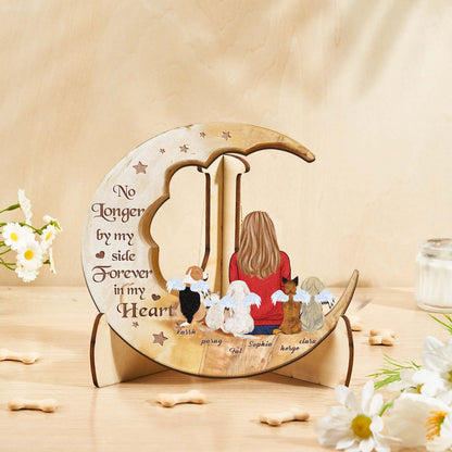 Custom Memorial Dog Moon Wooden Art Memorial Gift Idea for Cat Home Decorations