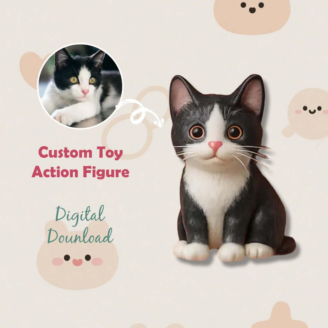 Custom Pet 3D Mini Figure From Your Photo Personalized Toy Figure Gifts For Pet Lover