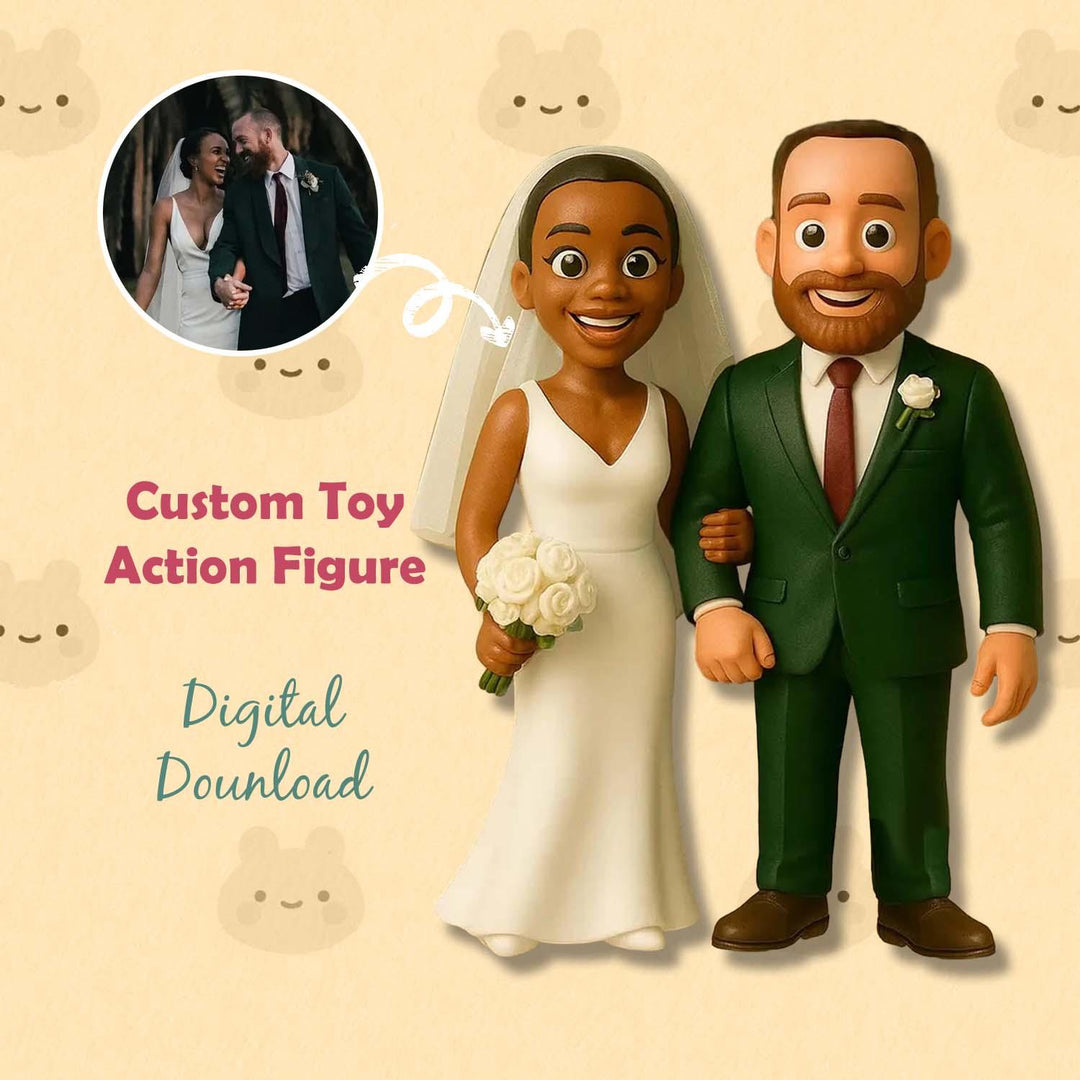 Custom 2 People 3D Mini Figure From Your Photo Personalized Toy Figure Gifts For Couple
