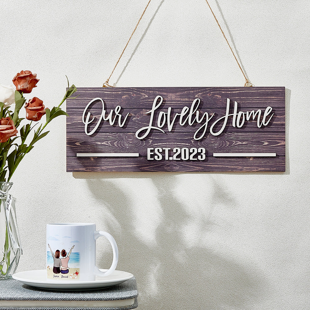 Personalized Name Custom Wood Sign Plaque - Unique Gift for Home Decoration