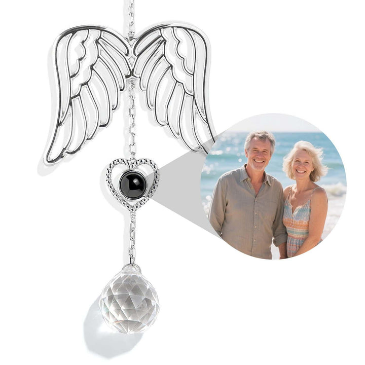 Personalized Guardian Angel Photo Sun Catcher Projection Car Ornaments Memorial Gift Valentines Gift