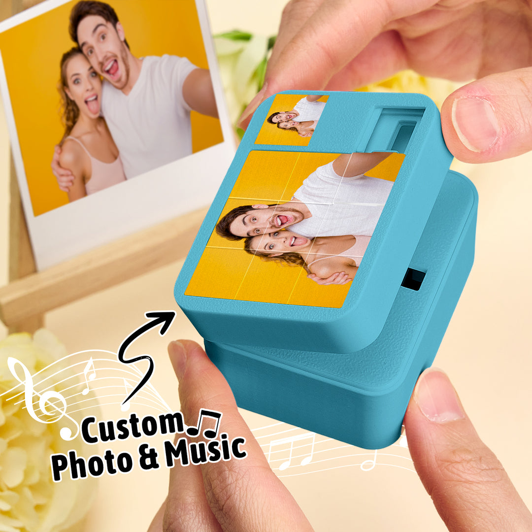 Custom Music Sliding Photo Puzzle Ring Box Unlock a Personalized Gift with Music Photo & Voice Christmas Gifts Wedding Gift