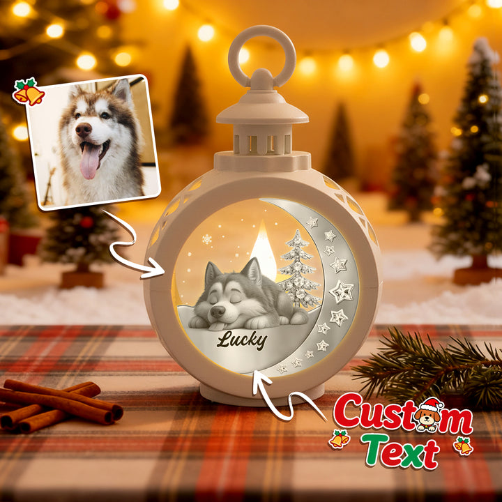 Custom 1 Pet Photo into Cartoon Style Ornament – Personalized Pet Name Christmas Gift for Pet Lovers