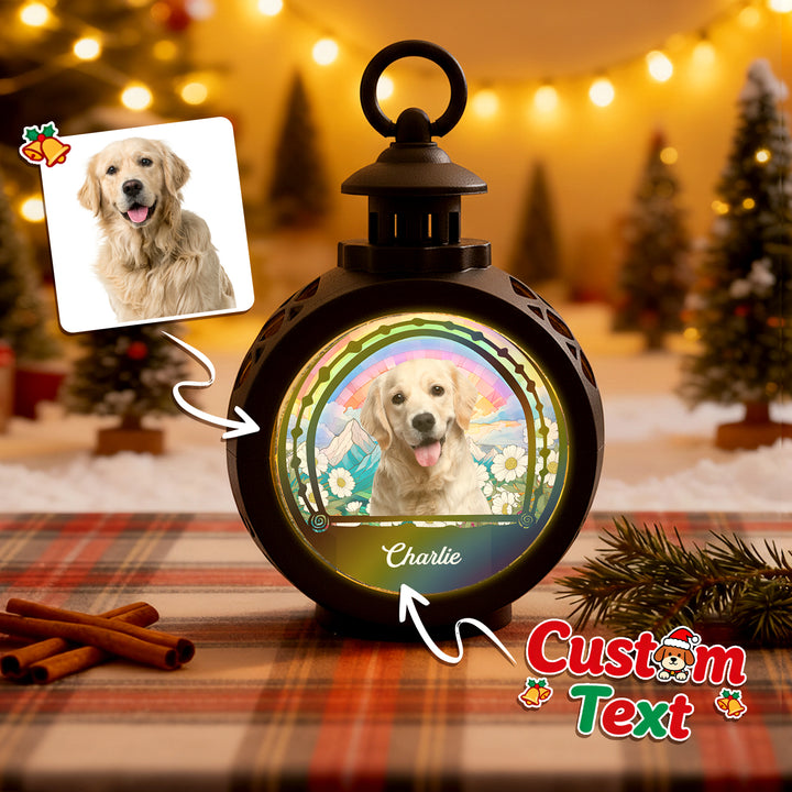 Custom Pet Photo with Optional Background Ornament – Personalized Pet Name Christmas Gift for Pet Lovers