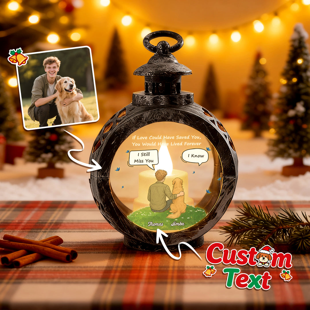 Custom Pet Photo into Comic Style Ornament – Personalized Text Christmas Gift for Pet Lovers