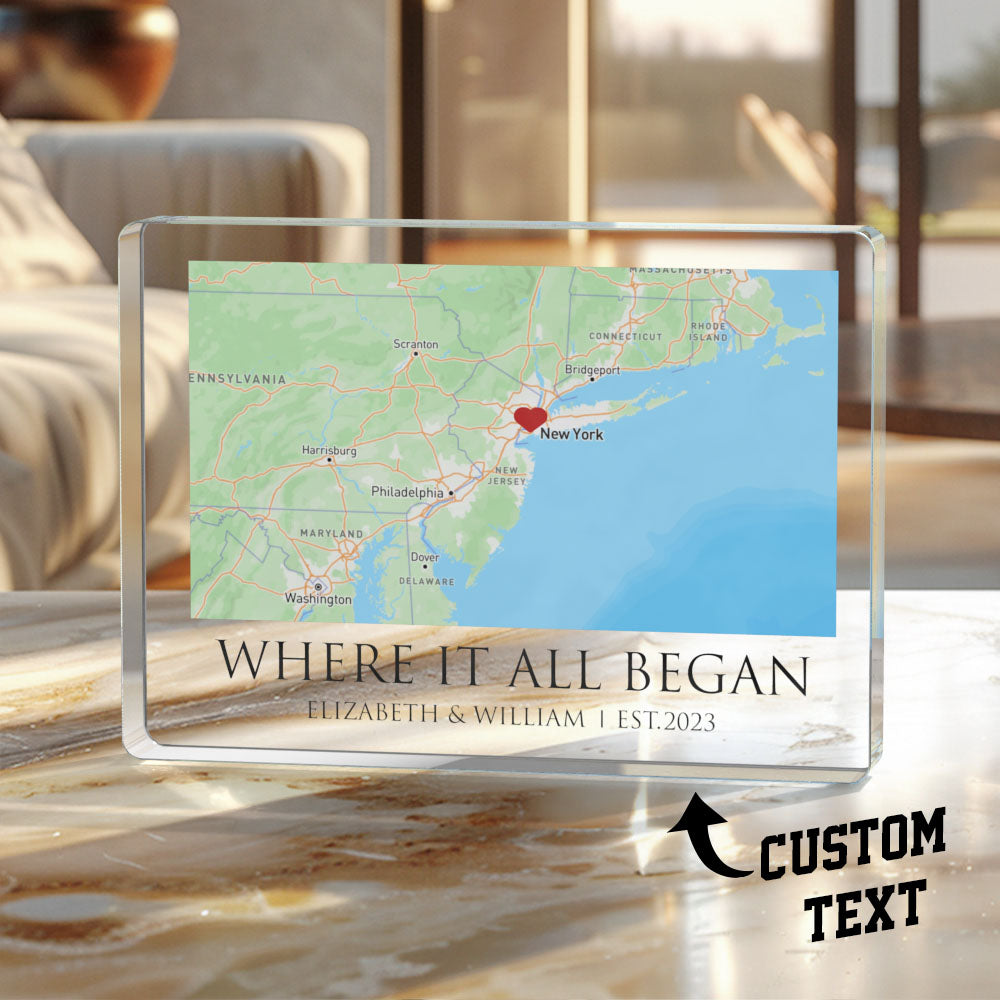 Personalized Engraved Acrylic Desk Decoration - Customizable Thick Display Piece
