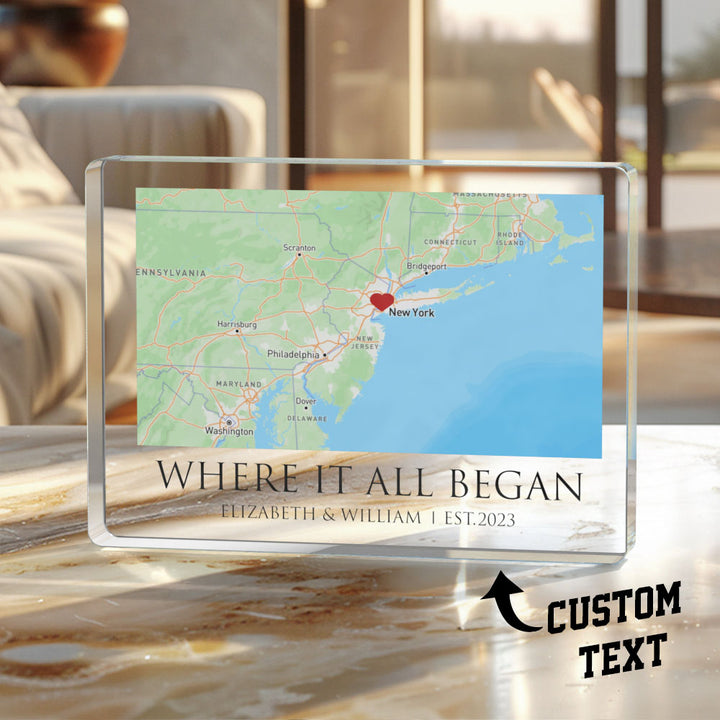 Personalized Engraved Acrylic Desk Decoration - Customizable Thick Display Piece