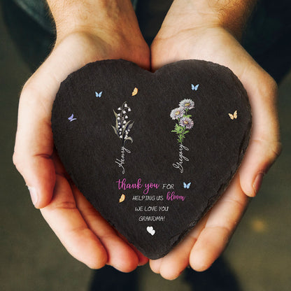 Custom Birth Flowers Garden Stone Personalized Grandma's Garden Stone for Mother's Day Gift
