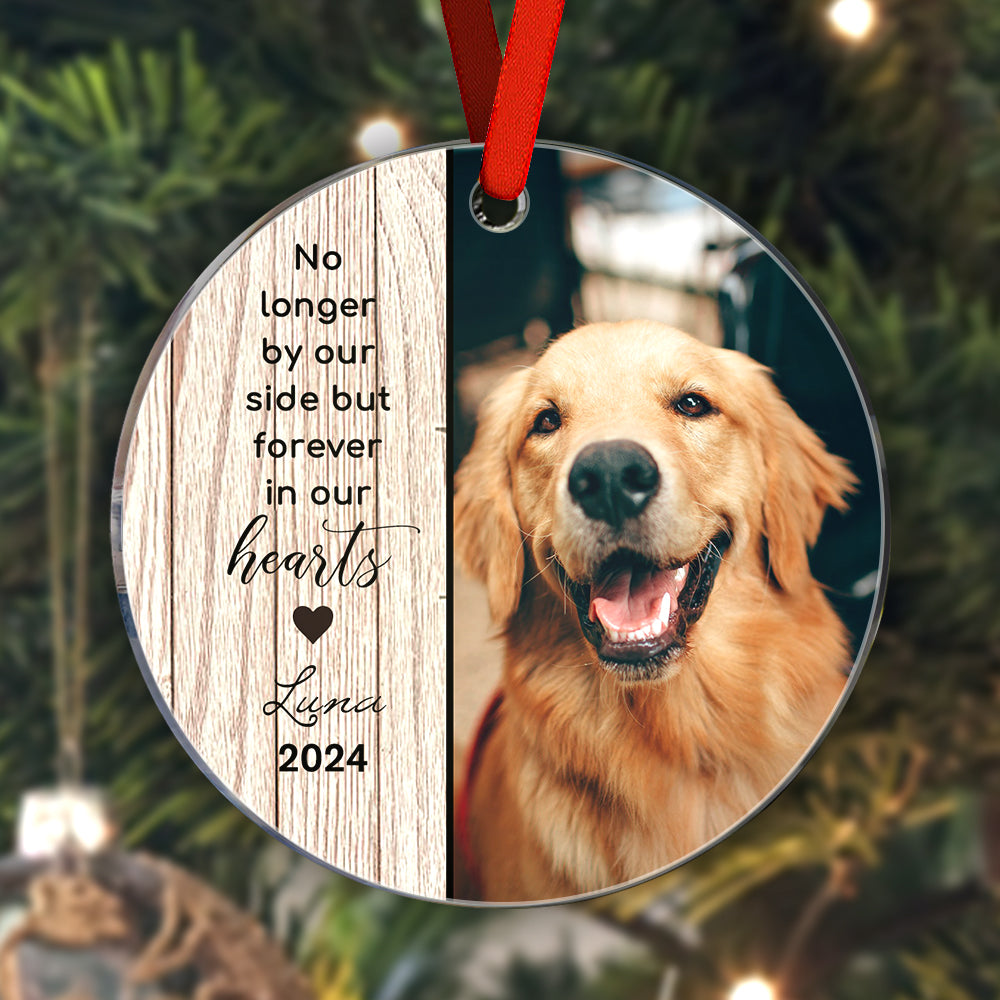 Personalized Pet Christmas Ornament with Photo Christmas Tree Decoration for Pet Memorial Gift