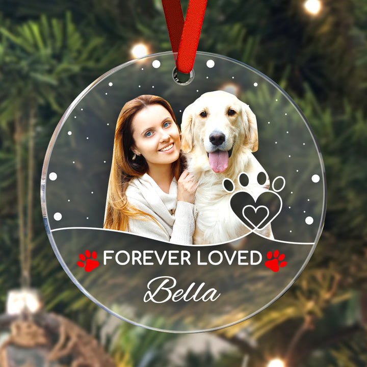 Personalized Pet Photo Ornament with Name Pet Loss Ornament Christmas Gift for Pet Owners