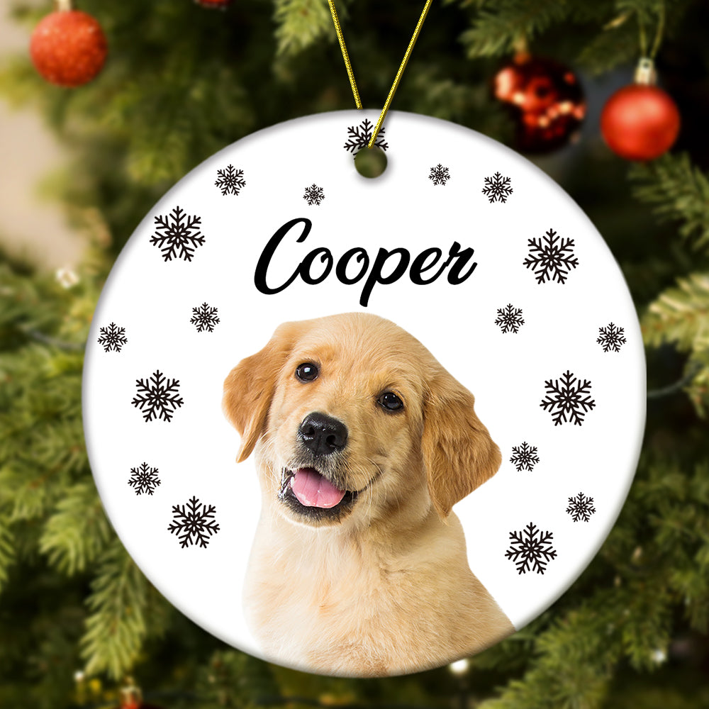 Personalized Photo Ornament with Name Christmas Pet Ornament Gift for Pet Lovers