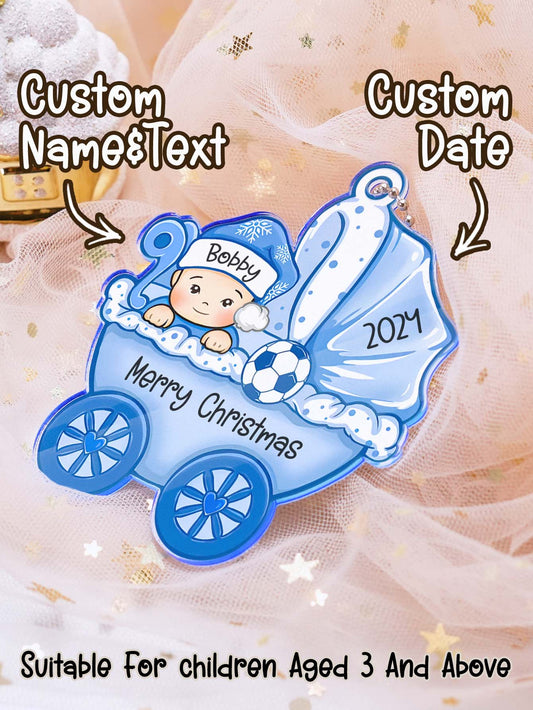 Personalized Baby's First Christmas Ornament Baby Carriage Ornament Gift for Baby