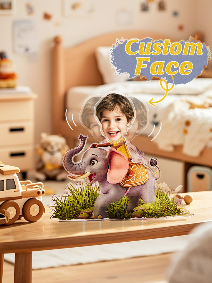 Personalized Face Kids and Animal Shaking Head Standee Gift for Kids