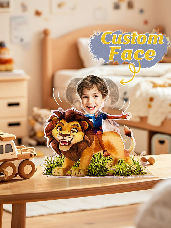 Personalized Face Kids and Animal Shaking Head Standee Gift for Kids