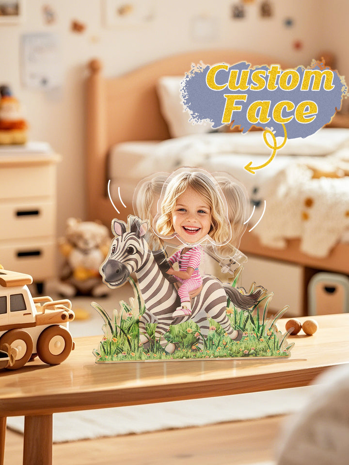 Personalized Face Kids and Animal Shaking Head Standee Gift for Kids