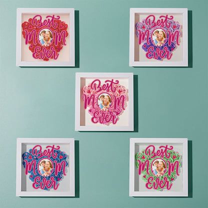 Personalized Photo Flower Shadow Box Frame Mother's Day Gift