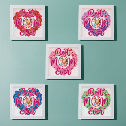 Personalized Photo Flower Shadow Box Frame Mother's Day Gift