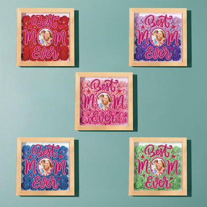 Personalized Photo Flower Shadow Box Frame Mother's Day Gift