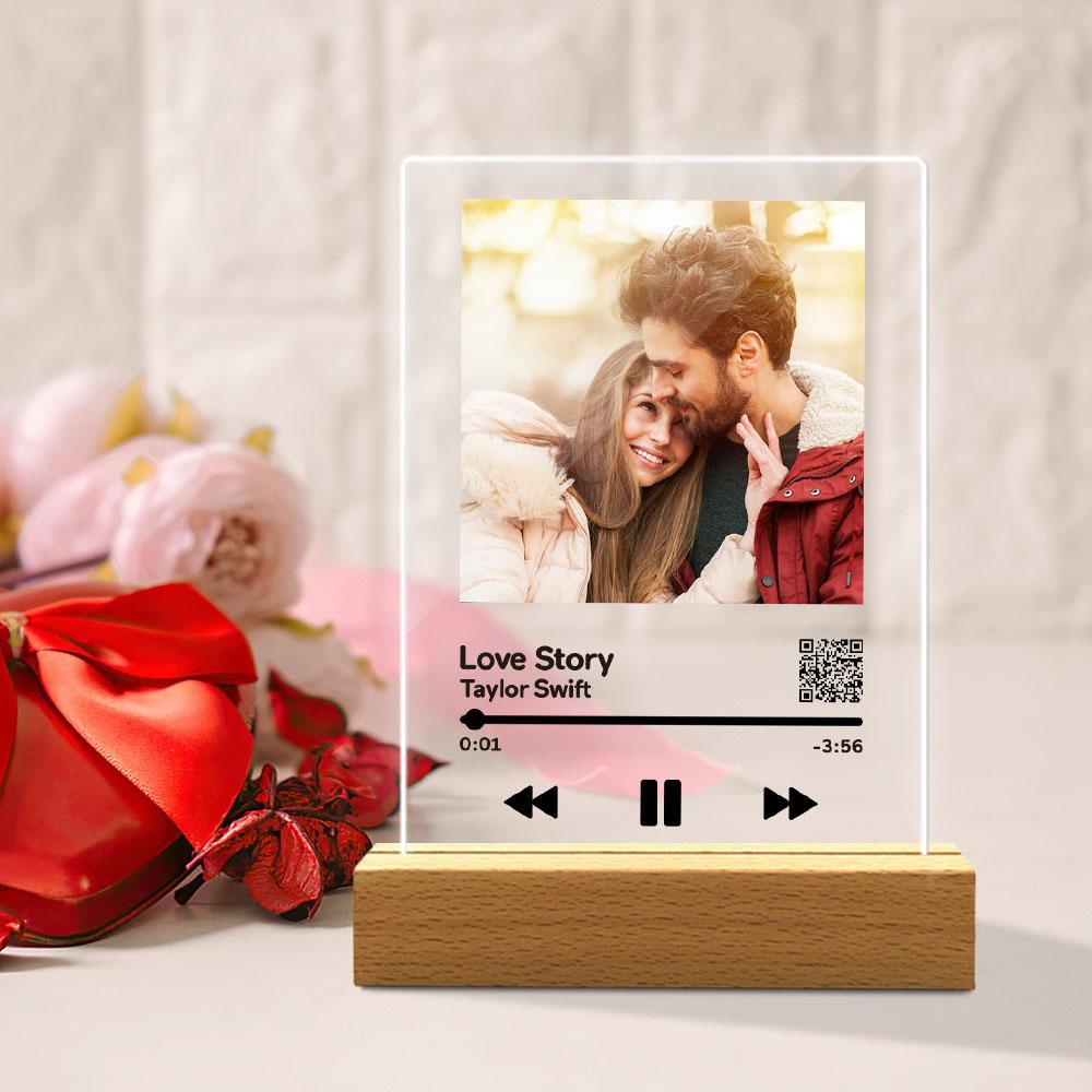 Personalized Video Plaque Scannable QR Code Customized Video and Photo Plaque Wedding Gift