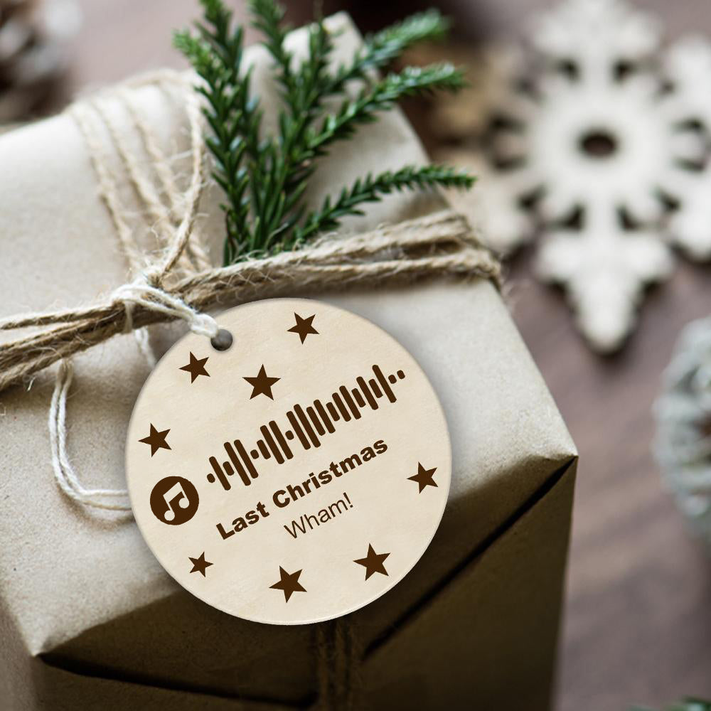 Custom Engraved Ornament Music Code Christmas Gift