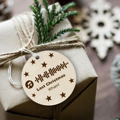 Custom Engraved Ornament Music Code Christmas Gift