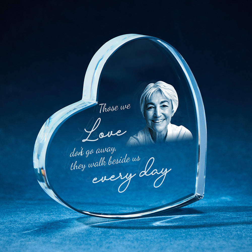Custom 2D Heart Crystal Photo Frame