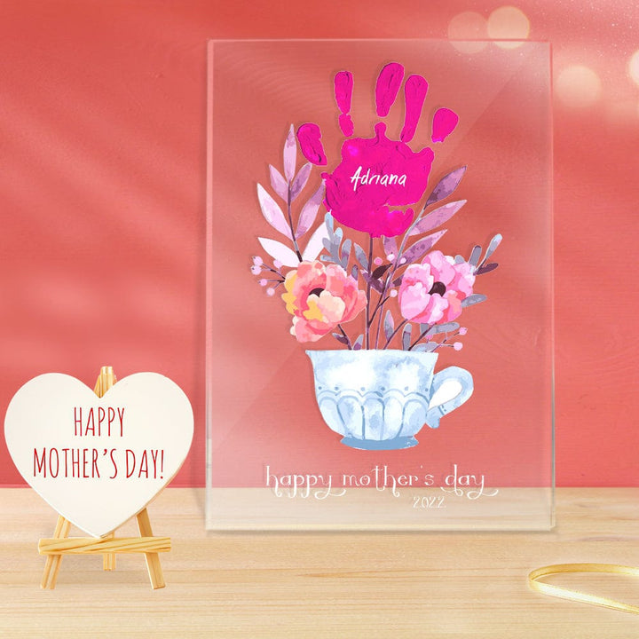 Custom Name and Date Night Light Handprint Lamp Mother's Day Gift