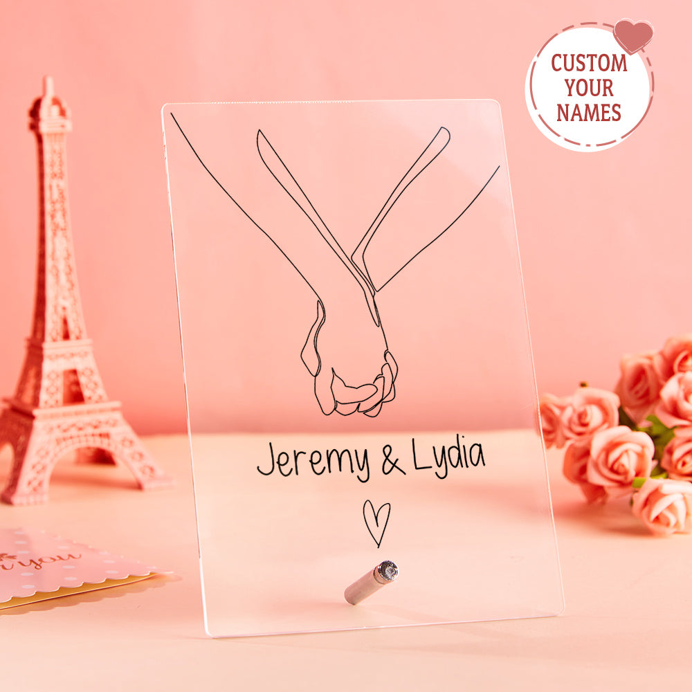 Custom Acrylic Plaque With Names Wedding Gifts Anniversary Gifts