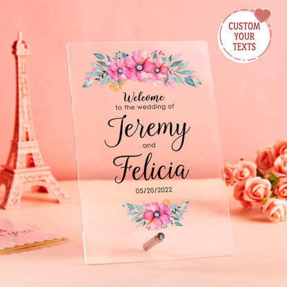 Custom Acrylic Plaque With Names Wedding Gifts Anniversary Gifts