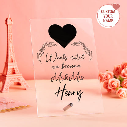 Custom Acrylic Plaque With Names Wedding Gifts Anniversary Gifts