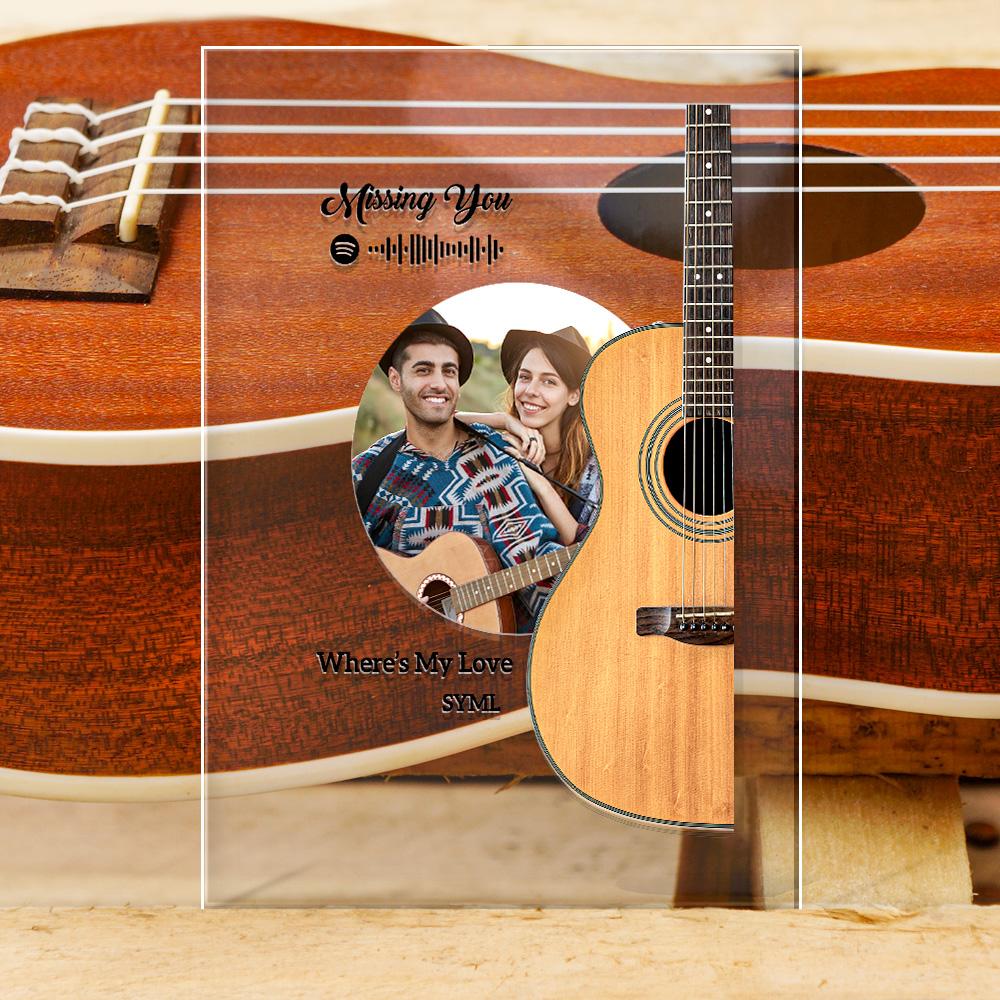 Personalized Photo Night Light For Couple With Engraving
