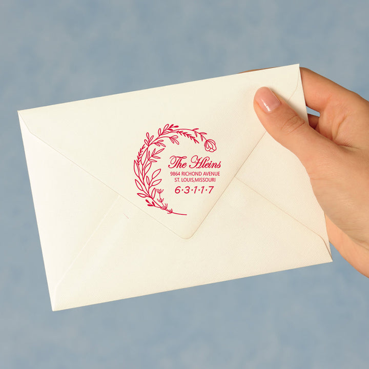 Personalized Address Stamp Self Inking Stamp 5 Colors for Wedding