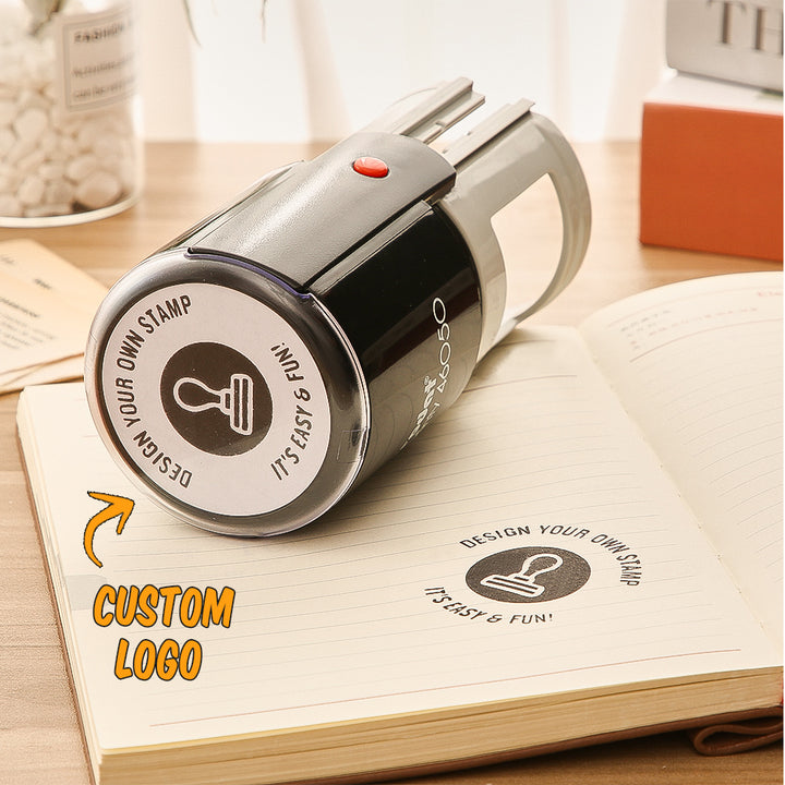 Custom Logo Stamp Round Self Inking Stamp for Wedding