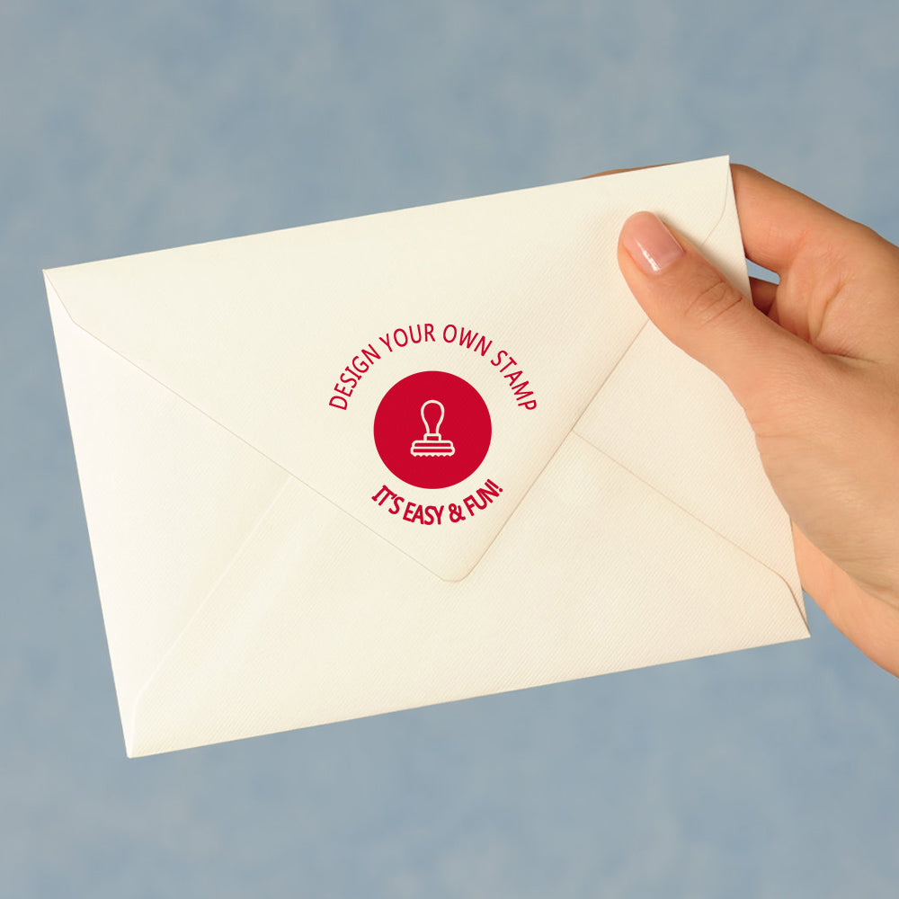 Custom Logo Stamp Round Self Inking Stamp for Wedding