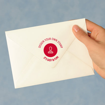 Custom Logo Stamp Round Self Inking Stamp for Wedding