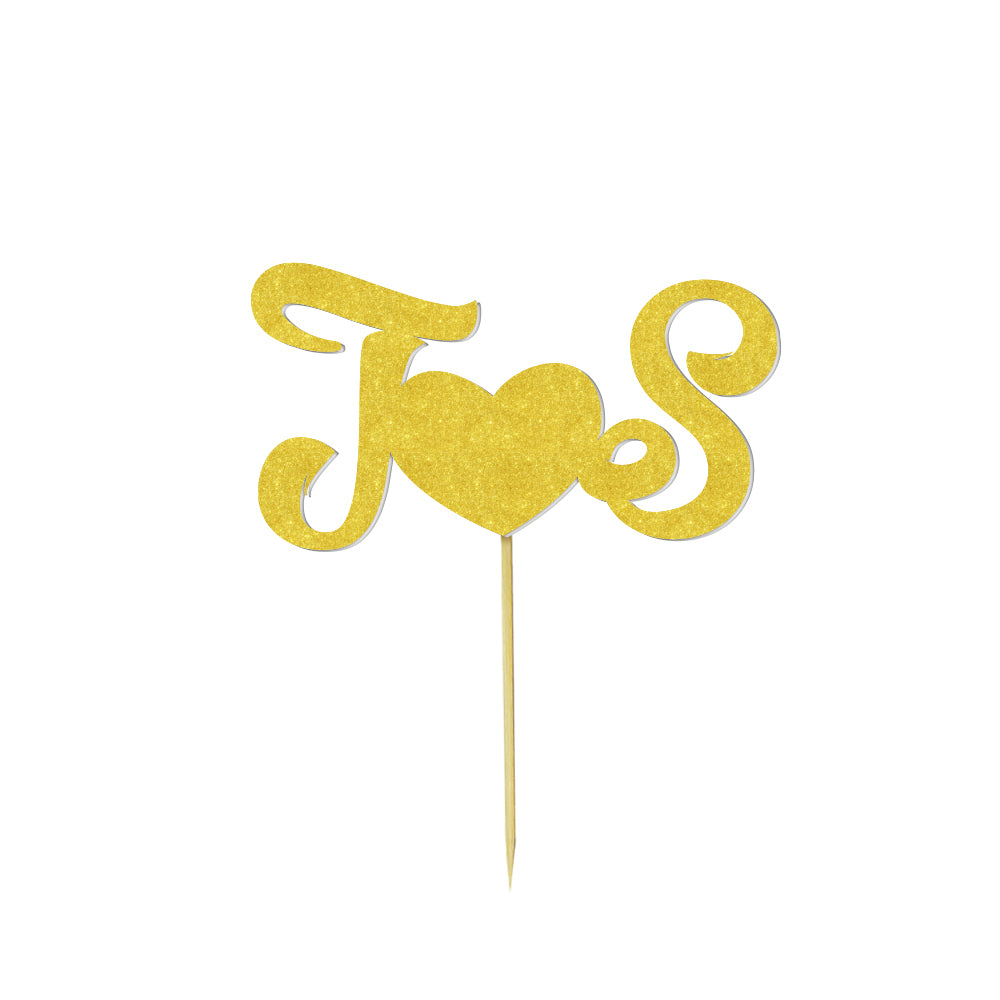 Personalized Text Wedding Cake Birthday Cake Topper - Custom Name Decoration