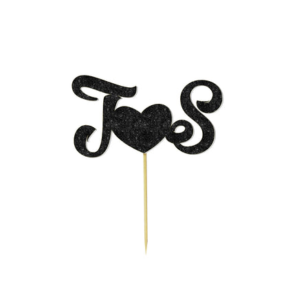 Personalized Text Wedding Cake Birthday Cake Topper - Custom Name Decoration