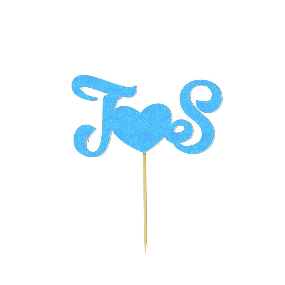 Personalized Text Wedding Cake Birthday Cake Topper - Custom Name Decoration