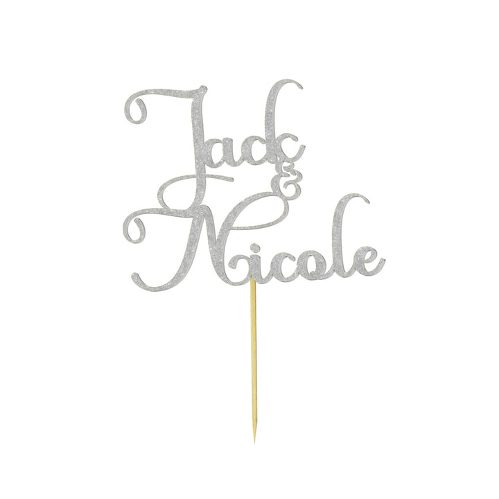 Personalized Text Wedding Cake Birthday Cake Topper - Custom Name Decoration