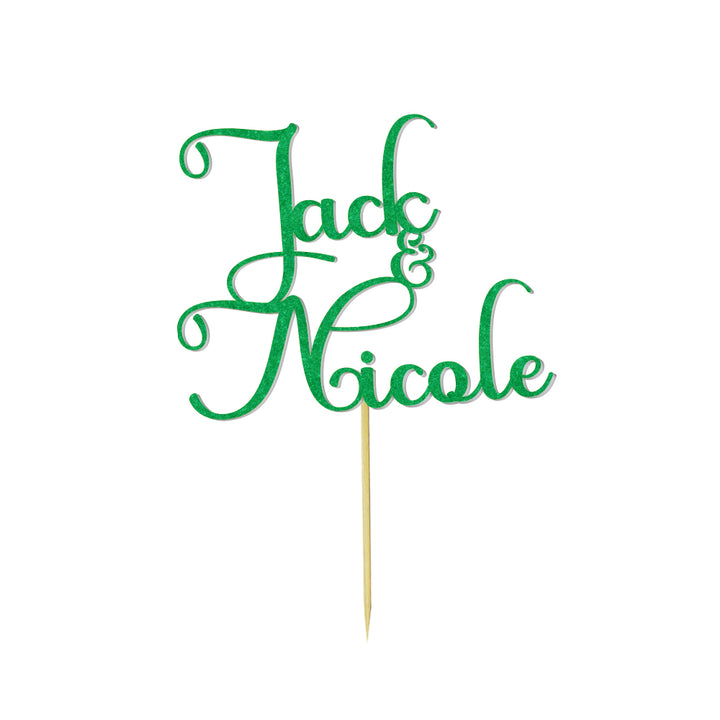 Personalized Text Wedding Cake Birthday Cake Topper - Custom Name Decoration