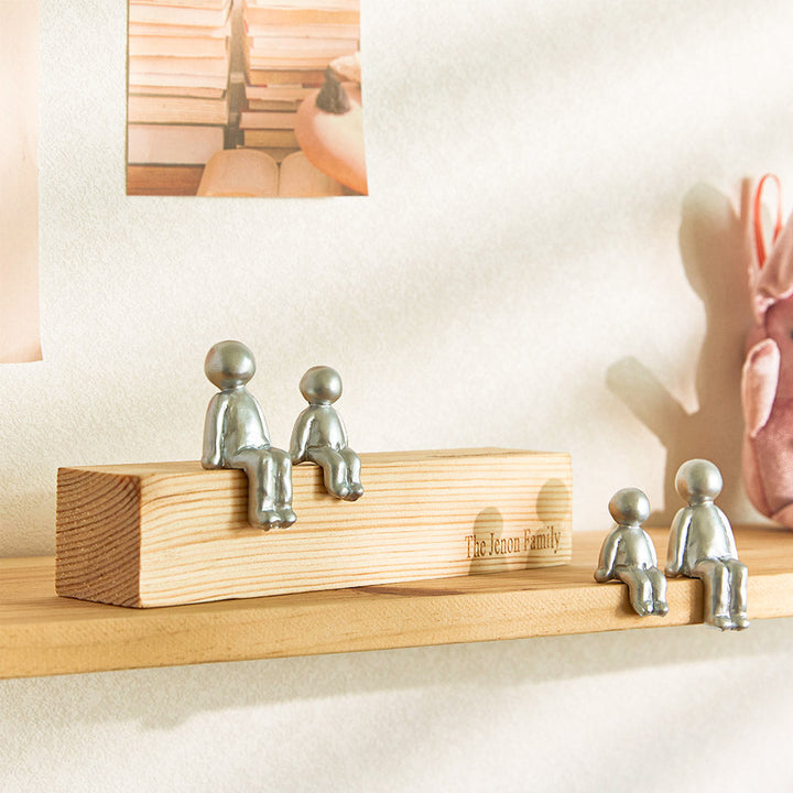 Custom Engraved Family Combination Resin Sculpture Figurines Anniversary Gift