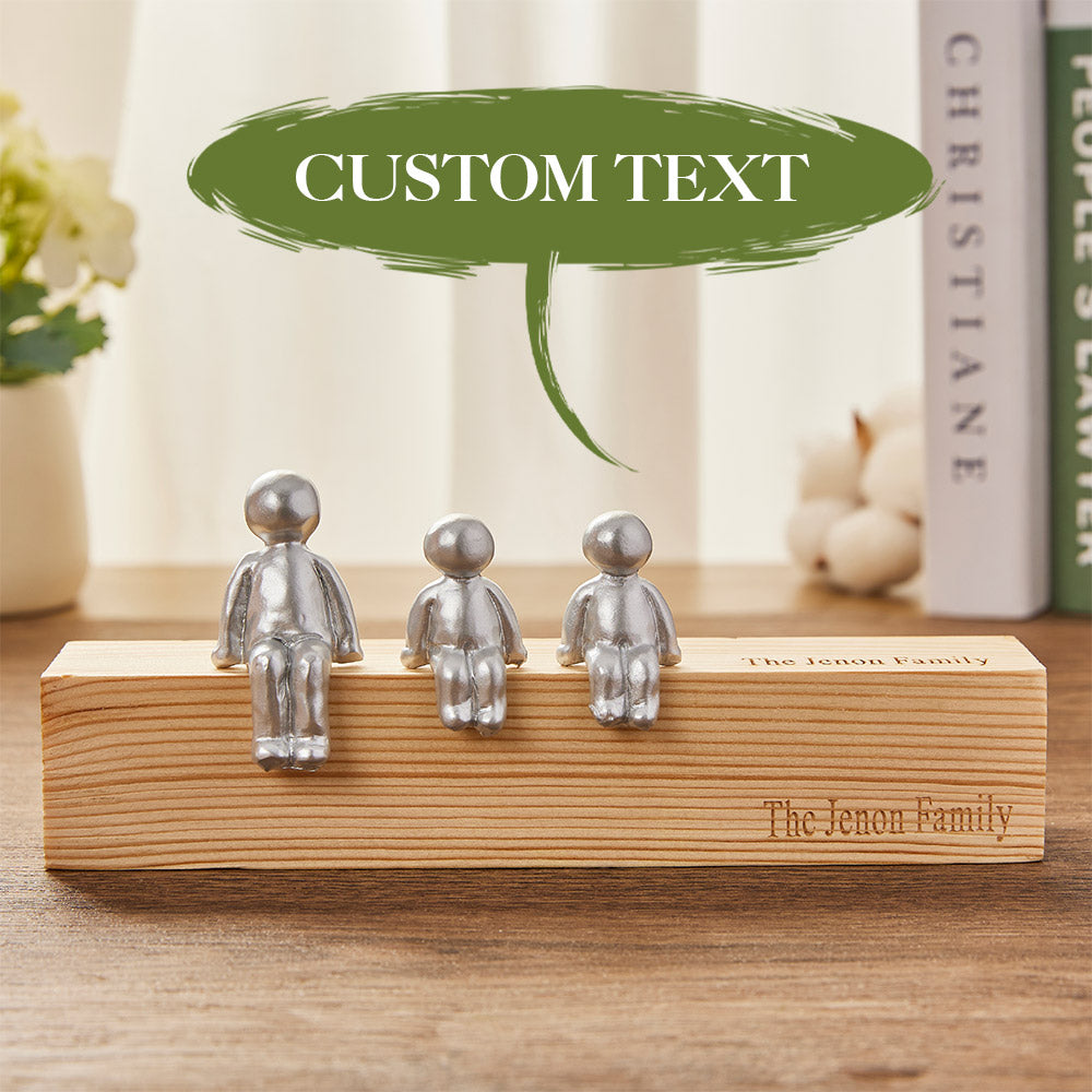 Custom Engraved Family Combination Resin Sculpture Figurines Anniversary Gift