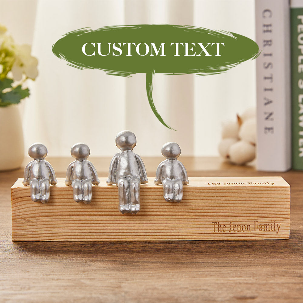 Custom Engraved Family Combination Resin Sculpture Figurines Anniversary Gift