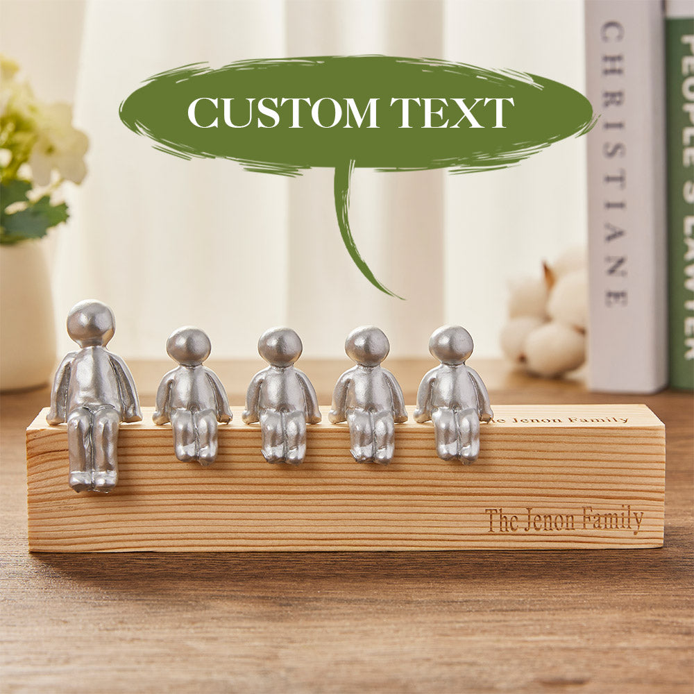Custom Engraved Family Combination Resin Sculpture Figurines Anniversary Gift