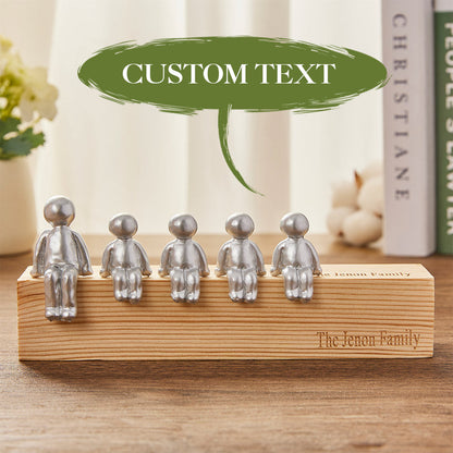 Custom Engraved Family Combination Resin Sculpture Figurines Anniversary Gift